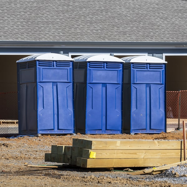 what is the expected delivery and pickup timeframe for the portable restrooms in North Jackson